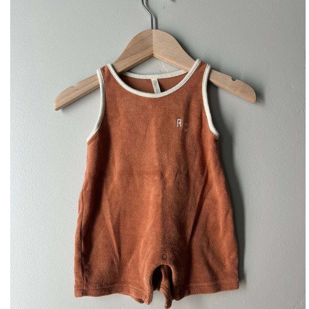 Rylee + Cru Terry Cloth Romper Boho Coastal Neutral Surfer Resortwear Beach Baby